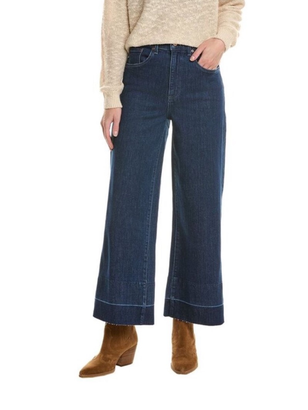 Le Jean 23x27 Sophia Royale Wide Leg 0409 Jean dark blue raw hem high rise